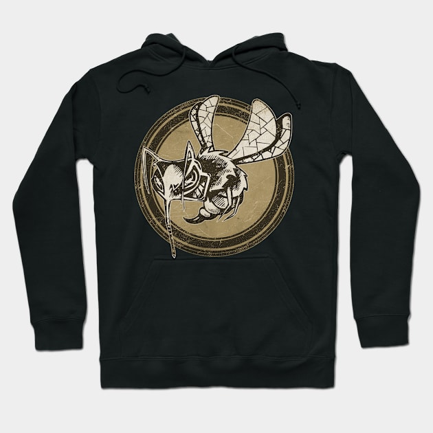 Wild Wasp Grunge Animal Hoodie by wheedesign